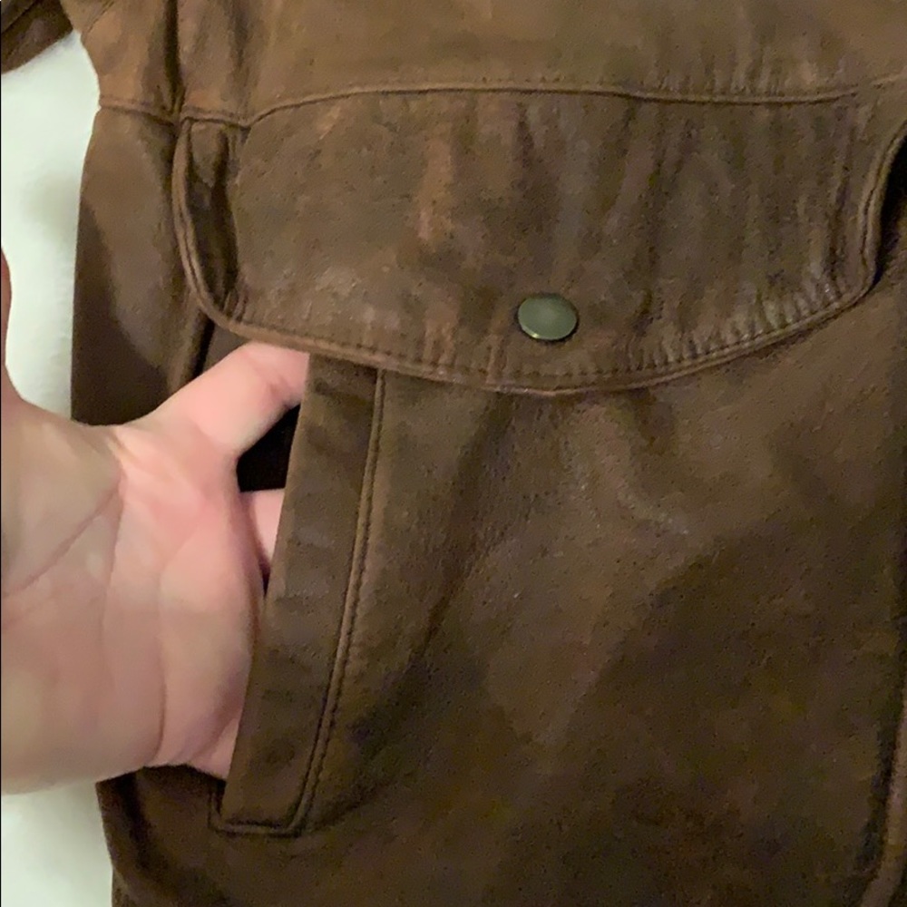 Leather bomber jacket - Picture 3 of 8
